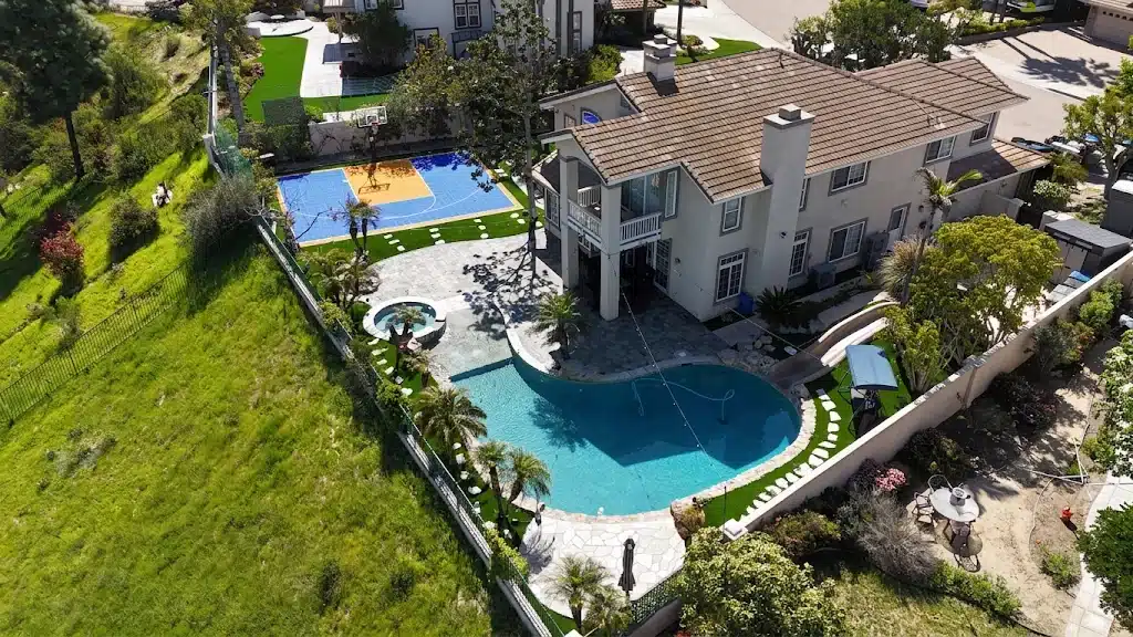 Custom pool and backyard project in San Diego