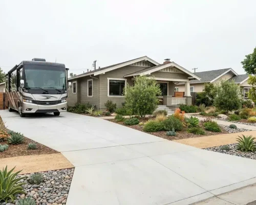 front yard and drivewawy