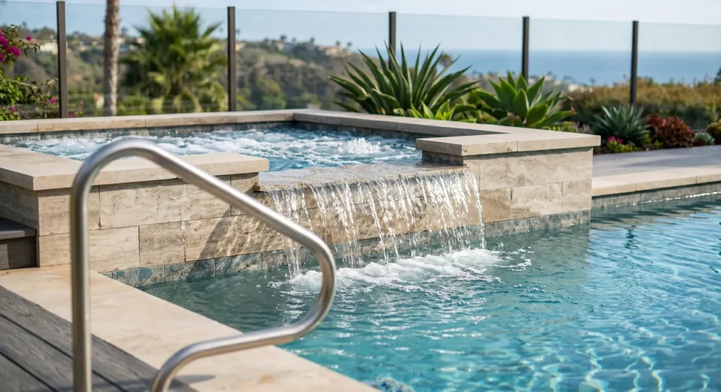 Waterfall Closeup - New Age Design and Build, San Diego