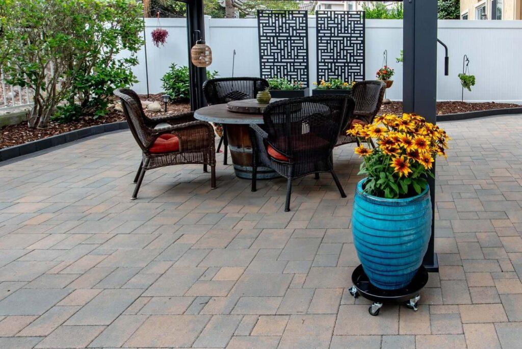 New paver patio built by New Age Design and Build in San Diego