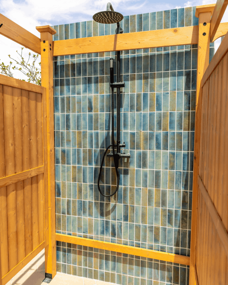 poolside custom outdoor shower in san diego ca